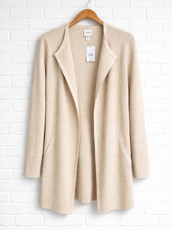 J. Crew Sweaters - J.Crew Factory Sweater Cardigan Blazer Juliette Style Open Front Tan NWT Size XS